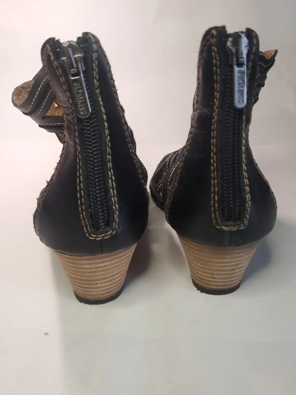 PIKOLINOS BLACK LEATHER JAVA GLADIATOR SANDAL SIZE 36